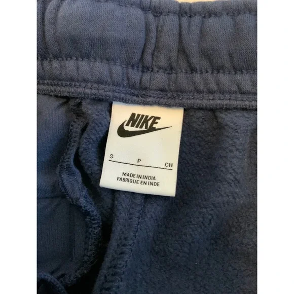 Nike Sportswear Club Fleece Joggers Navy Blue Sweatpants Mens Small Embroidered - Picture 2 of 2